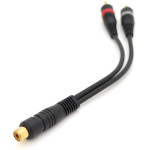 Кабель VOLTRONIC RCA - 2xRCA 0.2м Black (YT-RCA(F)/2XRCA(M))