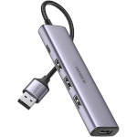 USB-хаб UGREEN CM473 4-in-1 USB-C Hub Deep Gray (20805)