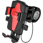 Велодержатель для смартфона HOCO CA73 Flying One-Touch Bicycle And Motorcycle Universal Holder Black and Red