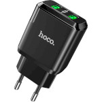 Зарядний пристрій HOCO N6 Charmer 2xUSB-A, QC3.0 Black (6931474738950)