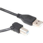 Кабель USB AM/BM 90° Right 1м Black (S0672)