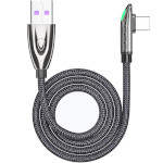 Кабель ESSAGER Bullet Train Cable 6A 66W USB-A to Type-C 2м Black (EXCT-FXHA01)