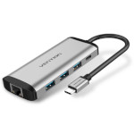 USB-хаб VENTION 5-in-1 USB-C to USB3.0x3/RJ-45/Micro-B Power (TGPBB)