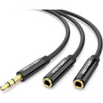 Сплиттер VENTION Splitter Audio Cable mini-jack 3.5мм - 2 x mini-jack 3.5мм 0.3м Black (BBSBY)