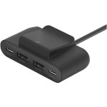 Зарядний пристрій BELKIN BoostCharge 4-Port USB Power Extender Black w/USB-C cable (BUZ001BT2MBKB7)
