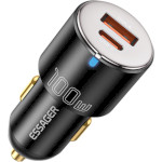 Автомобільний зарядний пристрій ESSAGER Optimus Prime High Power Car Charger USB-A/USB-C 100W Black (ECCAC-QTZ01)