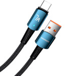 Кабель ESSAGER Sunset Fast Charging Data Cable 7A USB-A to Type-C 1м Blue (EXC7A-CG03-P)