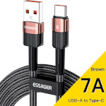 Кабель ESSAGER Star Fast Charging Data Cable 7A USB-A to Type-C 2м Brown (EXCT-XCA12)