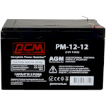 Акумуляторна батарея POWERCOM PM-12-12.0 (12В, 12Агод)