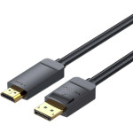Кабель VENTION 4K DisplayPort to HDMI Cable DisplayPort - HDMI v1.4 1м Black (HAGBF)