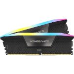 Модуль пам'яті CORSAIR Vengeance RGB Black DDR5 6000MHz 64GB Kit 2x32GB (CMH64GX5M2B6000C30)
