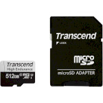 Карта памяти TRANSCEND microSDXC High Endurance 350V 512GB UHS-I U3 Class 10 + SD-adapter (TS512GUSD350V)
