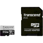 Карта памяти TRANSCEND microSDXC 340S 512GB UHS-I U3 V30 A2 Class 10 + SD-adapter (TS512GUSD340S)