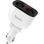 Зарядний пристрій HOCO Z28 Power Ocean 2xUSB-A, 2xCar Charger, LED Digital Display, 3.1A White (6957531091967)