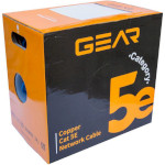 Кабель мережевий GEAR FTP Cat.5e Premium 4x2x0.51 CU Gray 305м (GEC-FTPCUR051305)