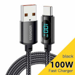 Кабель ESSAGER Enjoy LED Digital Display 7A Charging Cable USB-A to Type-C 2м Black (EXCT-XYA01-P)