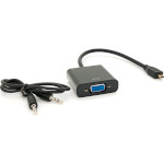 Конвертер відеосигналу VOLTRONIC Micro-HDMI - VGA/Audio Black (YT-C-MHDMI(M)/VGA(F)+AUX)