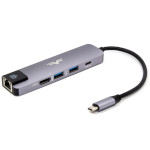 Порт-реплікатор FRIME 5-in-1 USB-C to HDMI, 2xUSB3.0, LAN, PD Space Gray (FH-5IN1.311HL)