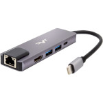 Порт-реплікатор FRIME 5-in-1 USB-C to HDMI, 2xUSB3.0, LAN, PD Space Gray (FH-5IN1.201HL)