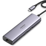 Порт-реплікатор UGREEN CM512 7-in-1 USB-C to HDMI, 2xUSB3.0, LAN, TF/SD, PD 100W (90568)