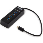 USB-хаб FRIME 4-in-1 USB-A to 1xUSB3.0, 3xUSB2.0 Black (FH-20060)