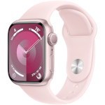 Смарт-годинник APPLE Watch Series 9 GPS 41mm Pink Aluminum Case with Light Pink Sport Band S/M (MR933QP/A)