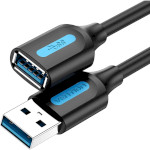 Кабель-подовжувач VENTION USB 3.0 AM/AF 0.5м Black (CBHBD)