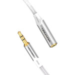 Кабель-подовжувач VENTION Audio Extension Cable mini-jack 3.5mm 1.5м Silver (BHEIG)
