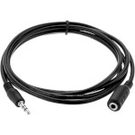Кабель-подовжувач AUX M/F Audio Cable OEM mini-jack 3.5mm 1.5м Black (B00736)