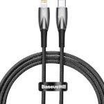 Кабель BASEUS Glimmer Series Fast Charging Data Cable Type-C to Lightning 20W 1м Black (CADH000001)