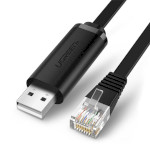 Кабель консольний UGREEN CM204 USB-A to RJ-45 Console Cable 1.5м Black (50773)