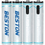 Аккумулятор BESTON Li-ion AAA 400mAh TipTop, USB-C зарядка 4шт/уп (3AC-18/AA620272)