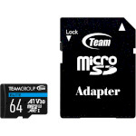 Карта пам'яті TEAM microSDXC Elite 64GB UHS-I U3 V30 A1 Class 10 + SD-adapter (TEAUSDX64GIV30A103)