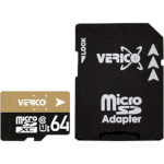 Карта памяти VERICO microSDXC 64GB UHS-I Class 10 + SD-adapter (1MCOV-MAX963-NN)