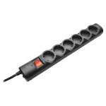 Мережевий фільтр TRUST Surge Protector 6 Black, 6 розеток, 1.8м (21059)
