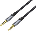 Кабель VENTION AUX Male to Male Cable mini-jack 3.5mm 1м Gray (BAQHF)
