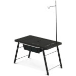 Стіл для барбекю NATUREHIKE CNK2300CW014 Steel 98.7x41см Black (6976023923289)