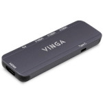Порт-реплікатор VINGA Type-C to HDMI, 1xUSB-C3.0, 3xUSB-A3.0, PD100W (VHYC6FC)