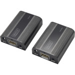 Подовжувач HDMI по крученій парі DIGITUS 4K HDMI Extender Set HDMI v2.0 Black (DS-55204)