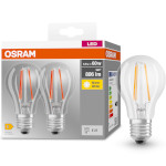 Лампочка LED OSRAM LED Base A60 E27 6.5W 2700K 220V (2 шт. в комплекте) (4099854064098)