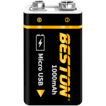 Акумулятор BESTON Li-ion «Крона» 1000mAh TipTop, micro-USB заряджання (AAB1852)