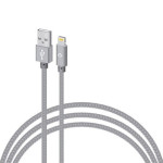Кабель INTALEO CBGNYL2 USB-A to Lightning 2м Gray (1283126477669)