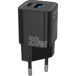 Зарядное устройство PROOVE Silicone Power Plus 20W 1xUSB-A, 1xUSB-C, PD3.0, QC3.0 Black