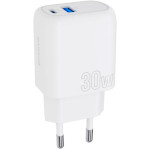 Зарядний пристрій PROOVE Silicone Power Plus 30W 1xUSB-A, 1xUSB-C, PD3.0, QC3.0 White