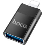 Адаптер OTG HOCO UA17 Lightning Male to USB-A Female Black