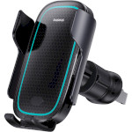 Автотримач з бездротовою зарядкою BASEUS Milky Way Pro Series Wireless Charging Electric Car Mount Phone Holder 15W Black (C40357000111-00)