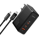 Зарядний пристрій BASEUS GaN5 Pro Fast Charger 2C+U 160W Black w/Type-C to Type-C cable (P10110825113-00)
