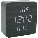 Годинник настільний VST 872S Wooden Black (White LED)