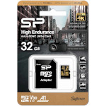 Карта пам'яті SILICON POWER microSDHC High Endurance 32GB UHS-I U3 V30 A1 Class 10 + SD-adapter (SP032GBSTHDV3V1HSP)