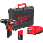 Аккумуляторная дрель-шуруповёрт MILWAUKEE M12 BDD-201C (4933479439)